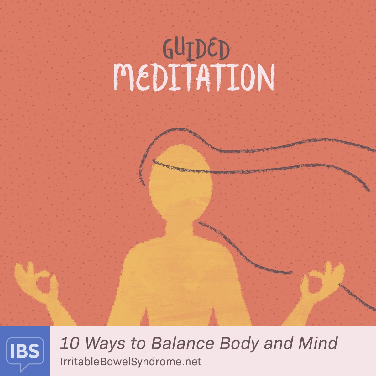 A person holds their arms in a meditative pose.