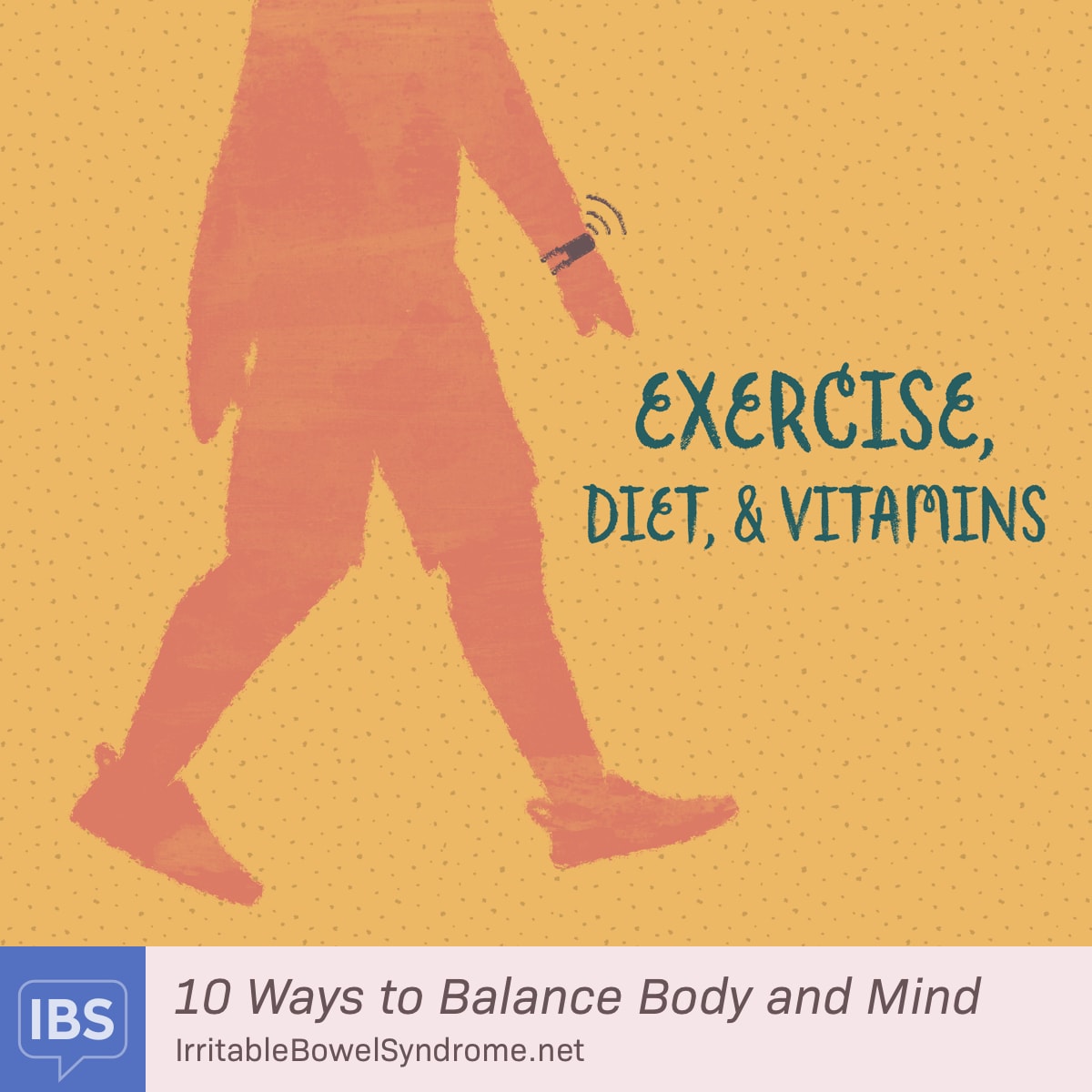 A person walking with a fitness tracker on their arm.