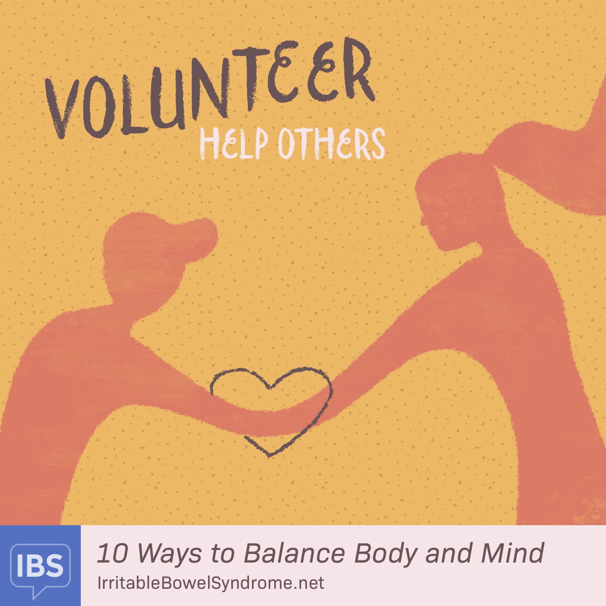 Two people join hands through a heart shape.